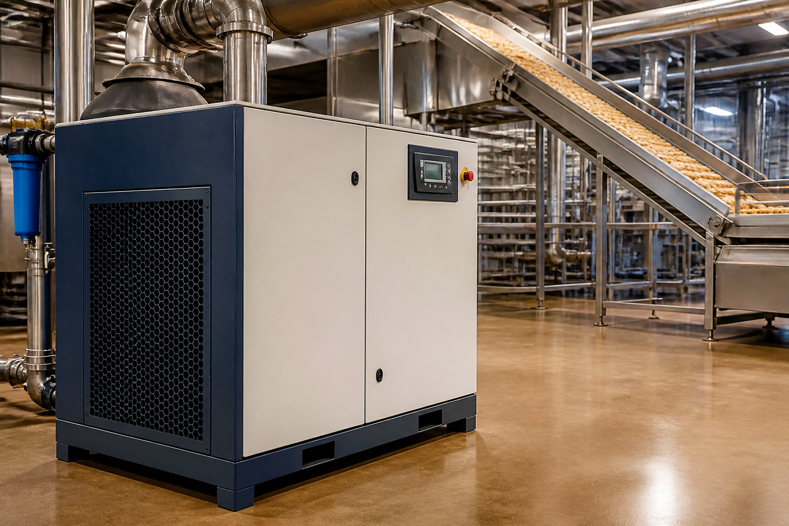 Compressores isentos de óleo garantem segurança na indústria alimentícia