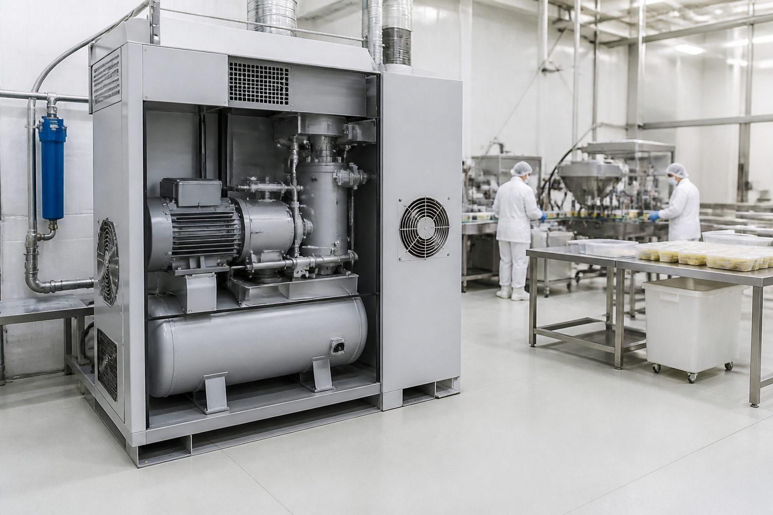Compressores isentos de óleo garantem segurança na indústria alimentícia